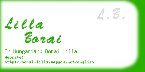 lilla borai business card